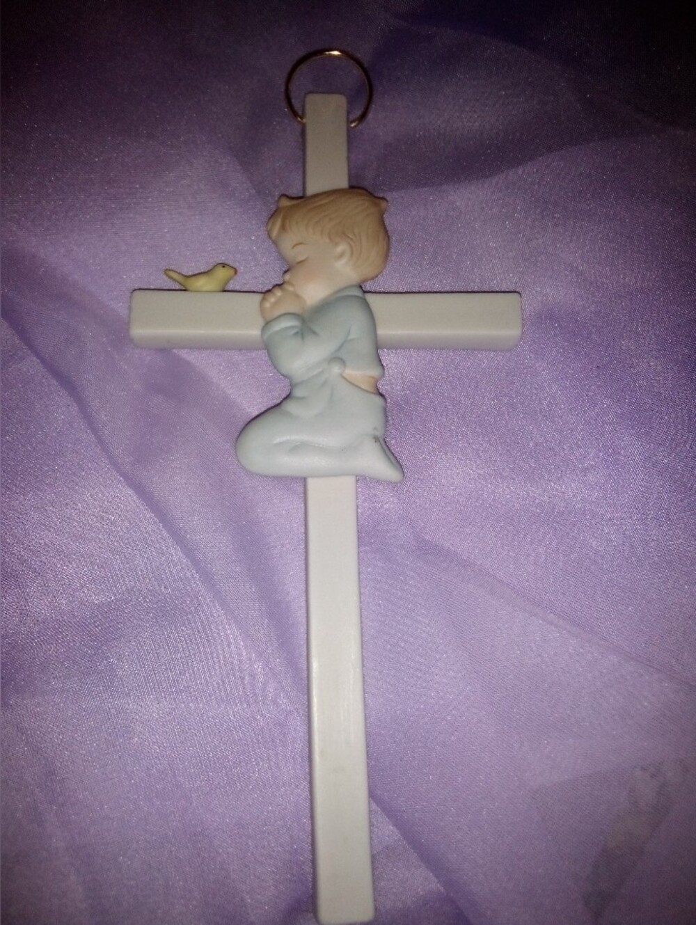 Lefton China Childs Prayer Cross